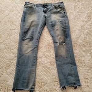 American Eagle Paint Splash Men's Blue Jeans